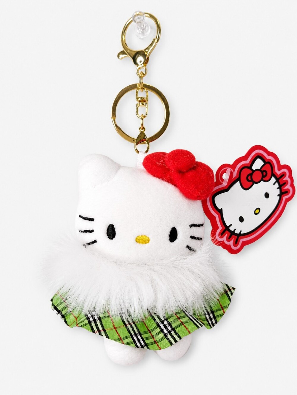 Sanrio plush Hello Kitty keychain Bag Charms Purse Accessory Green